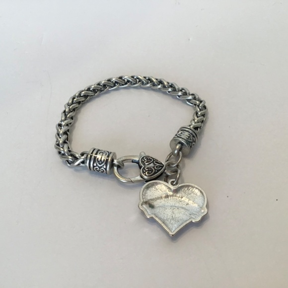 Band SISTER-IN-LAW Clear Rhinestone Charm Silver Metal Chain Locket Bracelet - Picture 3 of 4